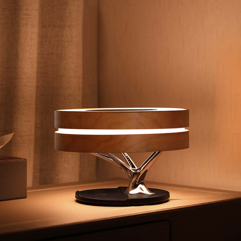 Exklusiv Smart LED Bordslampa med BT & Trådlös Laddning