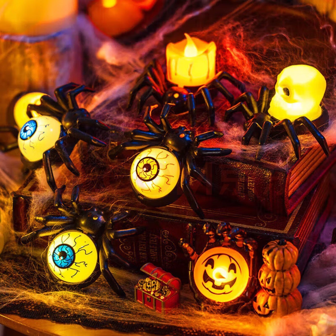 Halloween Pumpa Spindel