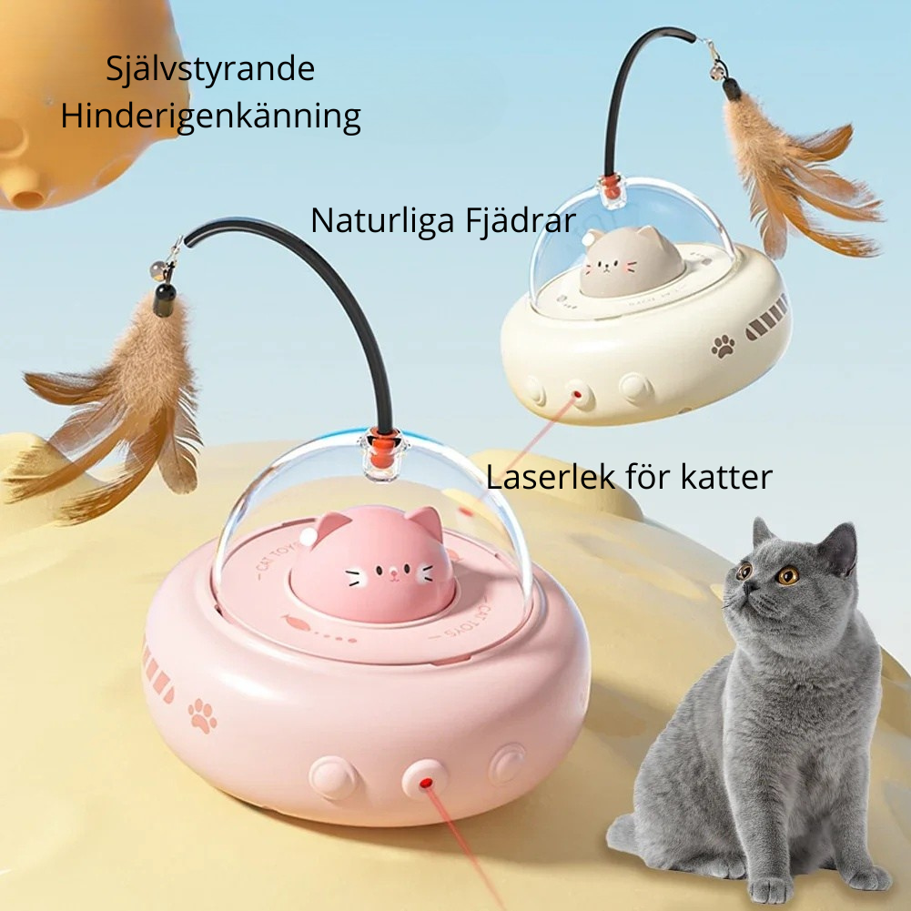 Elektrisk Kattleksak med Fjäder & Bjällra